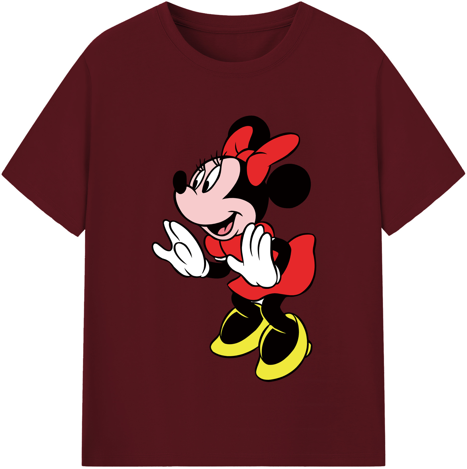 （画像用） ミッキーマウス Mickey Mouse 綿100％半袖Tシャツ（フロントプリント）